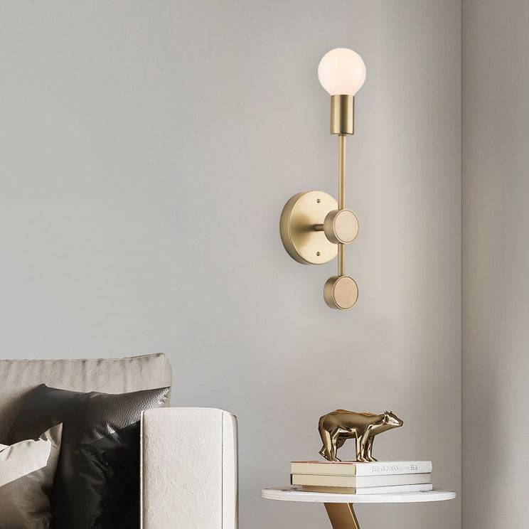 Minimalist Aluminum Glass Ball 1-Light Wall Sconce Lamp
