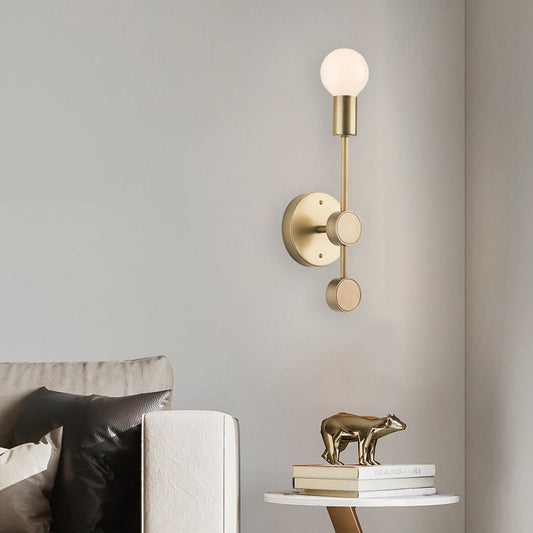 Minimalist Aluminum Glass Ball 1-Light Wall Sconce Lamp