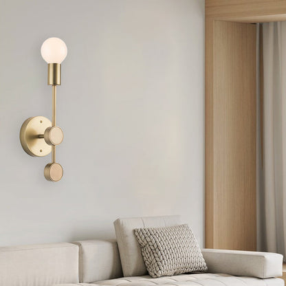 Minimalist Aluminum Glass Ball 1-Light Wall Sconce Lamp