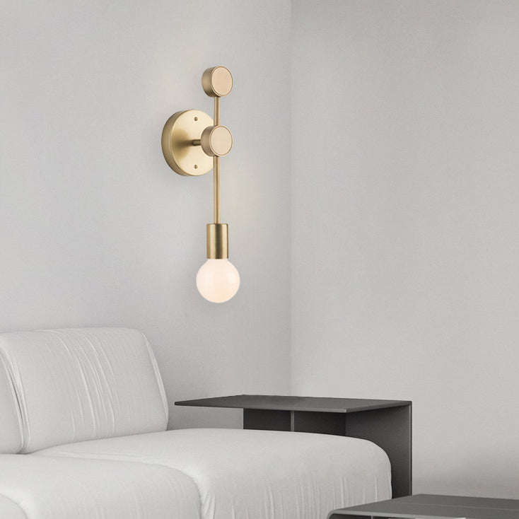 Minimalist Aluminum Glass Ball 1-Light Wall Sconce Lamp