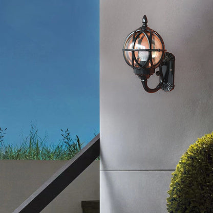 Waterproof Ball Aluminium Glass 1-Light Wall Sconce Lamp