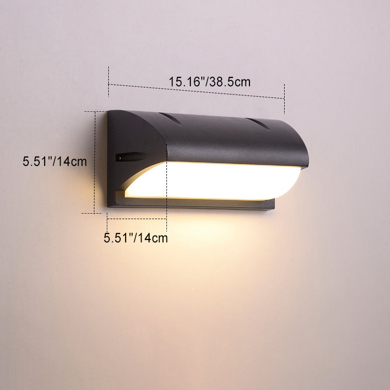Geometry Outdoor Waterproof Sensor LED Wall Sconce Lamp