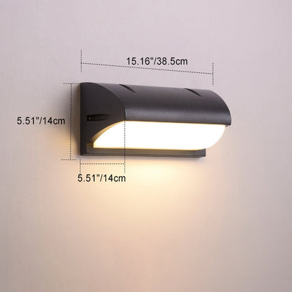 Geometry Outdoor Waterproof Sensor LED Wall Sconce Lamp