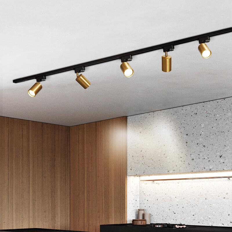Modern Tubular Track Lighting 3/4/5-Light Flush Mount