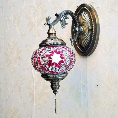 European Exotic Cracked Glass 1-Light Wall Sconce Lamp