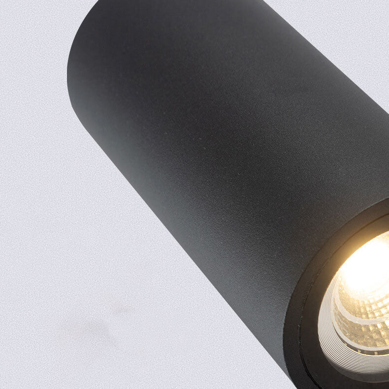 Outdoor Aluminum Glass Cylinder 2-Light Wall Sconce Lamp