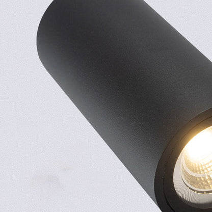 Outdoor Aluminum Glass Cylinder 2-Light Wall Sconce Lamp
