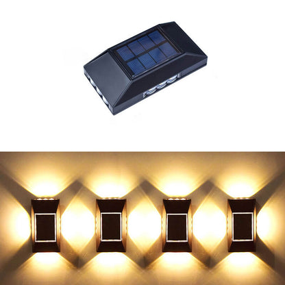 Solar Around Lighting Garden Outdoor Light Wall Sconce Lamp