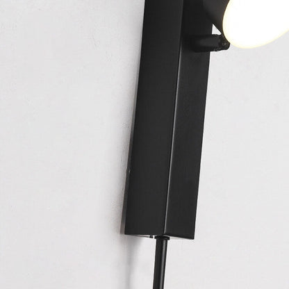 Minimalist Round Rectangular Base USB LED Wall Sconce Lamp