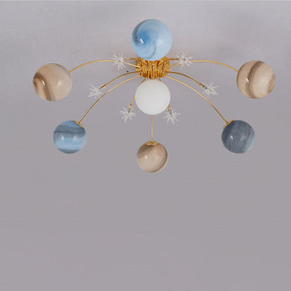 Contemporary Moon Ceiling Light