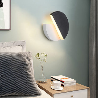 Rotatable Round Iron Acrylic LED Wall Sconce Lamp