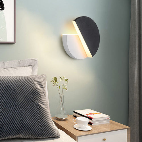 Rotatable Round Iron Acrylic LED Wall Sconce Lamp
