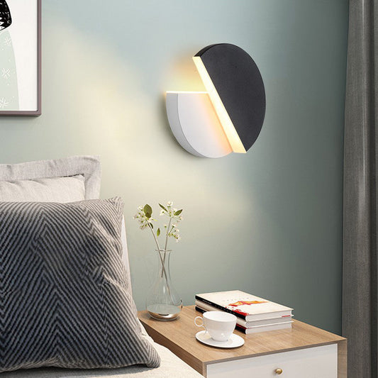Rotatable Round Iron Acrylic LED Wall Sconce Lamp