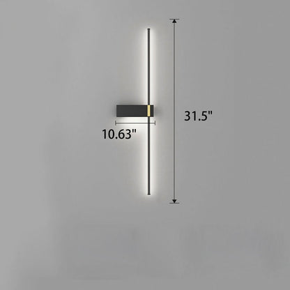 Minimalist Long Line Iron Acrylic LED Wall Sconce Lamp