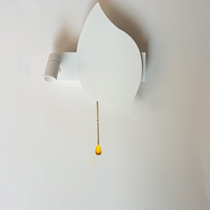 Round Leaf Iron Aluminum Acrylic LED Wall Sconce Lamp