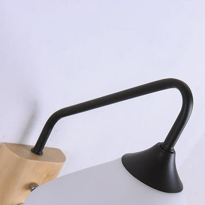Japanese Iron Glass Lampshade 1-Light Wall Sconce Lamp