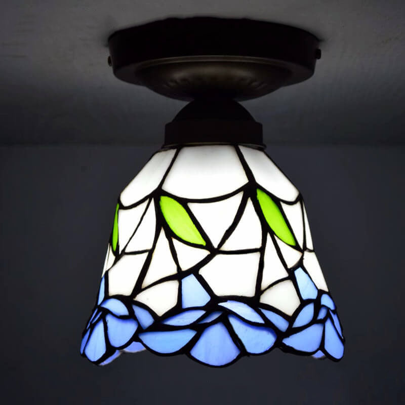 Traditional European Tiffany 1-Light Wall Sconce Lamp