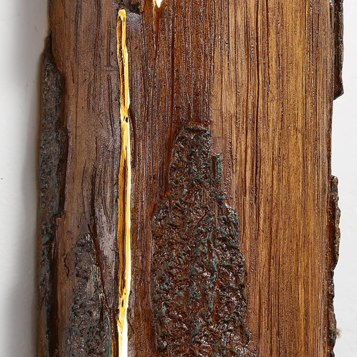 Resin Imitation Rock Stump Shade LED Wall Sconce Lamp