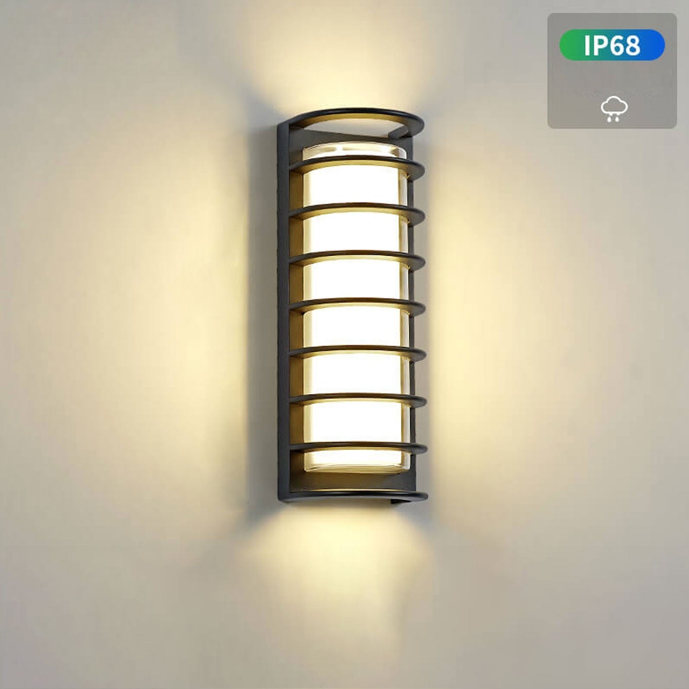 Outdoor Column Waterproof LED Garden Wall Sconce Lamp