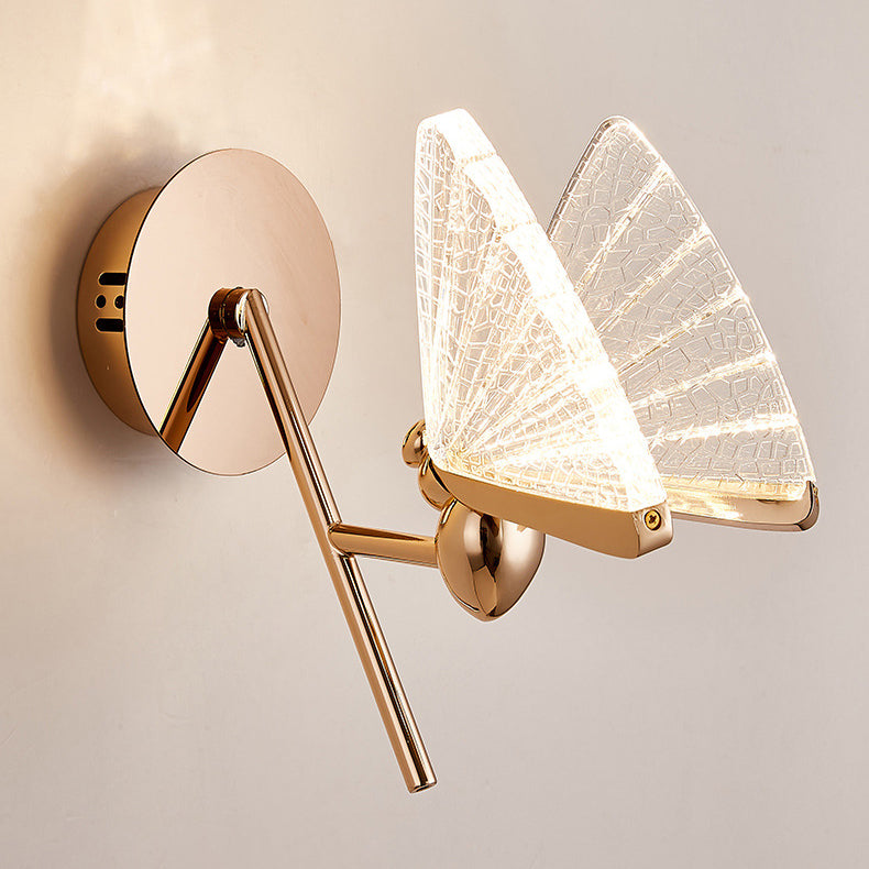 Deco Alloy Butterfly Shape Acrylic LED Wall Sconce Lamp