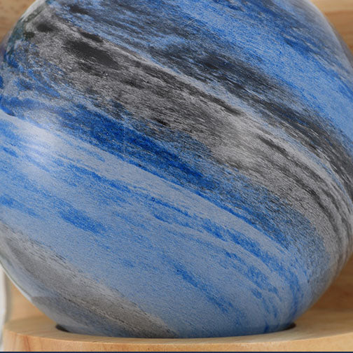 Minimalist Oak Glass Planet 1-Light Wall Sconce Lamp