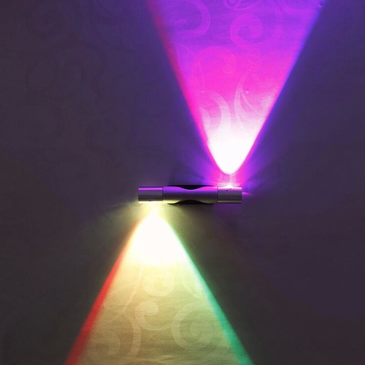 Acrylic Aluminum Cylinder Rotating LED Wall Sconce Lamp