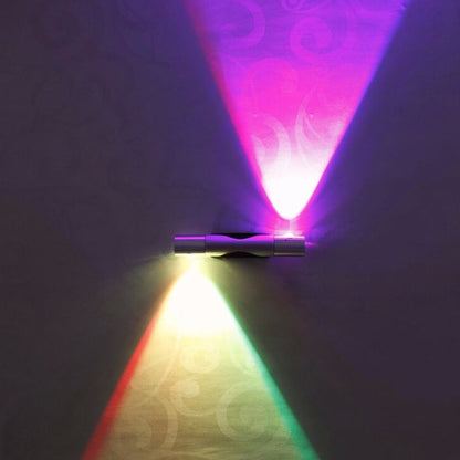 Acrylic Aluminum Cylinder Rotating LED Wall Sconce Lamp