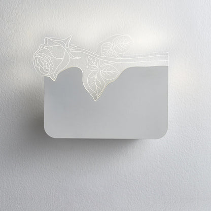 Art Deco Acrylic Rose Flower Shade LED Wall Sconce Lamp