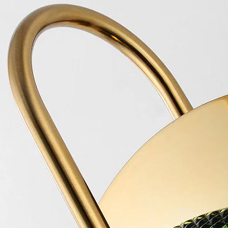 Contemporary Nordic Round Iron Glass LED Wall Sconce Lamp