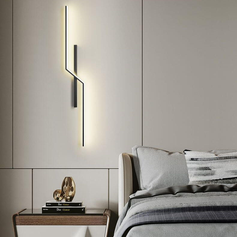 Geometry Lines Aluminum Iron Silicone LED Wall Sconce Lamp