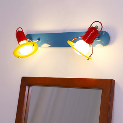 Childlike Iron 2-Light Mirror Front Wall Sconce Lamp