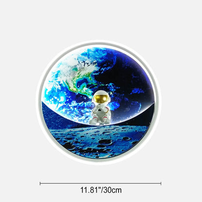 Children's Wrought Iron Imitation Moon LED Wall Sconce Lamp