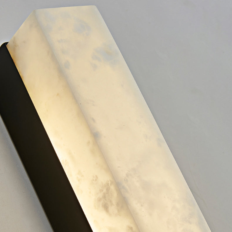 Modern Minimalist Strip Copper Marble LED Wall Sconce Lamp