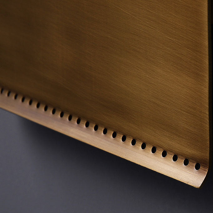 Rolled Edge Rectangle All Copper 1-Light Wall Sconce Lamp