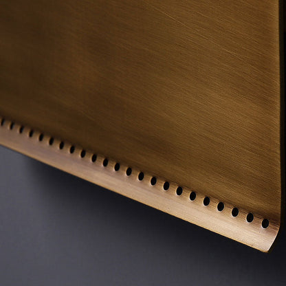 Rolled Edge Rectangle All Copper 1-Light Wall Sconce Lamp