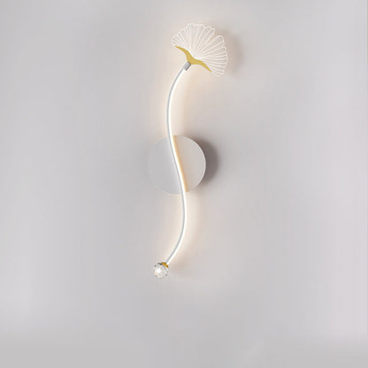 Ginkgo Leaf Iron Aluminium Acrylic LED Wall Sconce Lamp