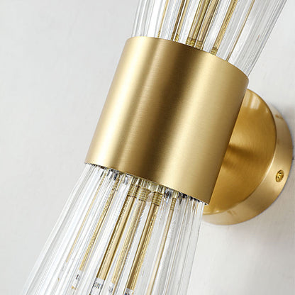 Ribbed Up And Down Luminous 2-Light Wall Sconce Lamp