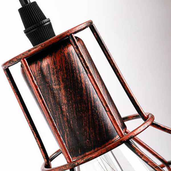 Vintage Iron Pulley Cage 1-Light Wall Sconce Lamp