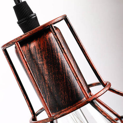 Vintage Iron Pulley Cage 1-Light Wall Sconce Lamp