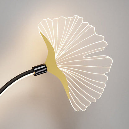 Iron Ginkgo Leaf Acrylic Lampshade LED Wall Sconce Lamp