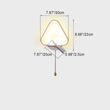 Triangle Iron PC LED Wall Sconce Lamp With Spotlight