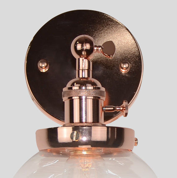 Modern Minimalist Iron Glass Orb 1-Light Wall Sconce Lamp