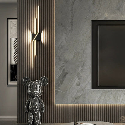 Aluminum Geometric Long Straight Line LED Wall Sconce Lamp