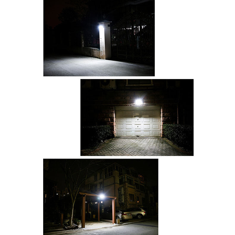 Modern Minimalist Solar Square Plastic LED Wall Sconce Lamp