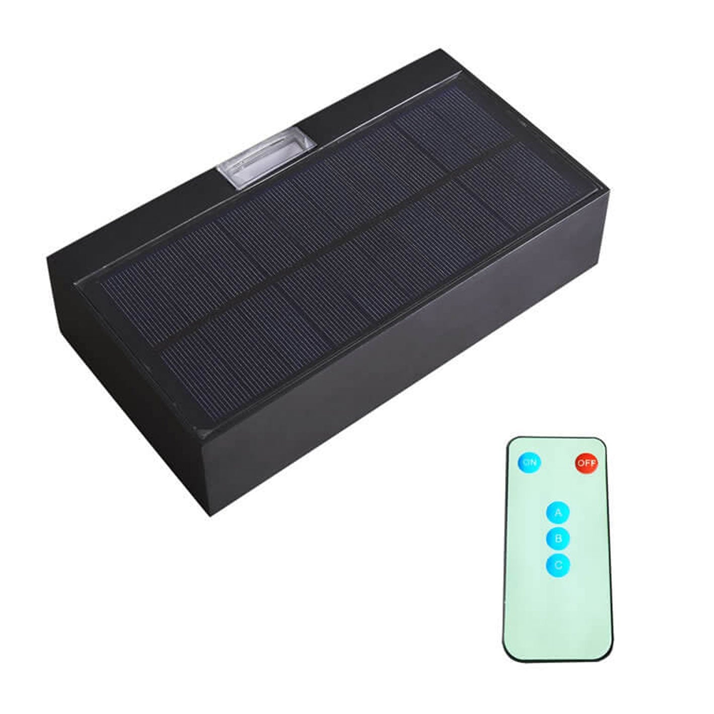 Outdoor Solar Remote Control Timing LED Wall Sconce Lamp