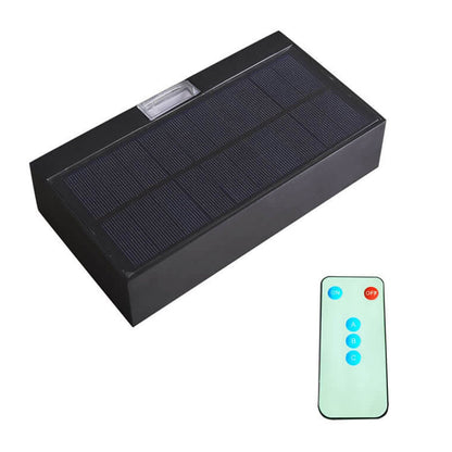 Outdoor Solar Remote Control Timing LED Wall Sconce Lamp