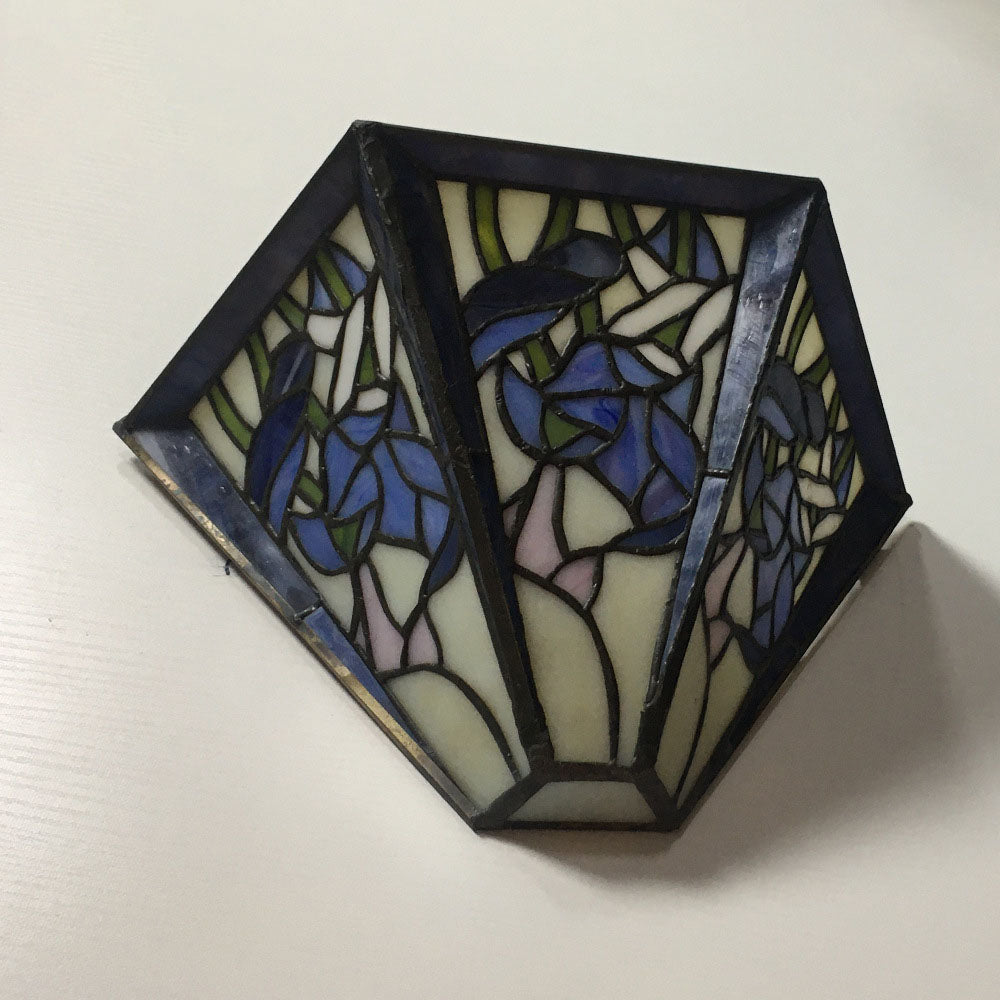 Tiffany Flower Dragonfly 1-Light Wall Sconce Lamp