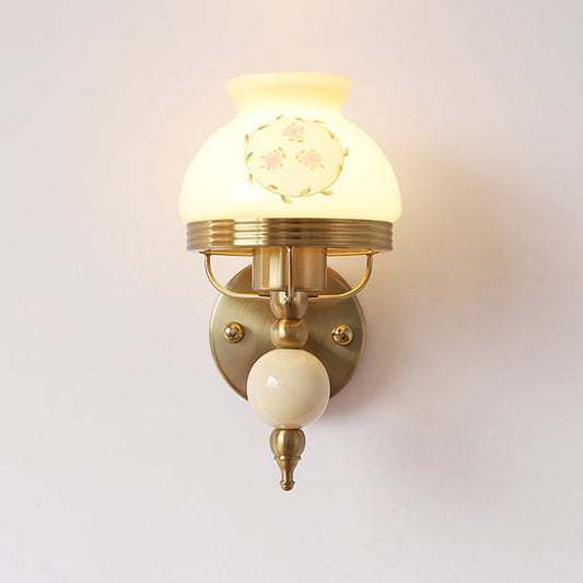 Minimalist Decorative Glass Globe 1-Light Wall Sconce Lamp