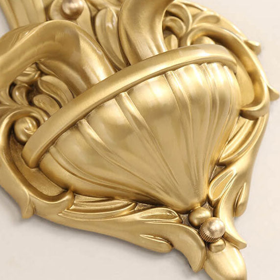 Light Glass Gold-Finished Frame 1/2 Light Wall Sconce Lamp