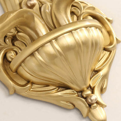 Light Glass Gold-Finished Frame 1/2 Light Wall Sconce Lamp